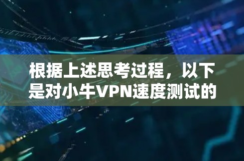 根据上述思考过程，以下是对小牛VPN速度测试的详细分析
