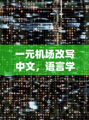 一元机场改写中文,语言学视角下的文化适应 一元机场改写中文,语言学视角下的文化适应