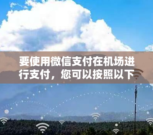 要使用微信支付在机场进行支付，您可以按照以下步骤操作