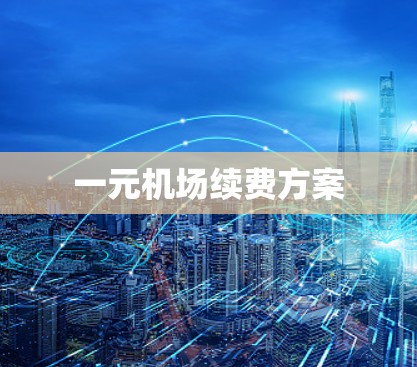 一元机场续费方案