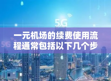 一元机场的续费使用流程通常包括以下几个步骤，具体操作可能因城市和机场而异，以下是一般性的指导